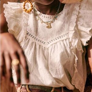 NWT Sezane Clarysse Blouse Size 2